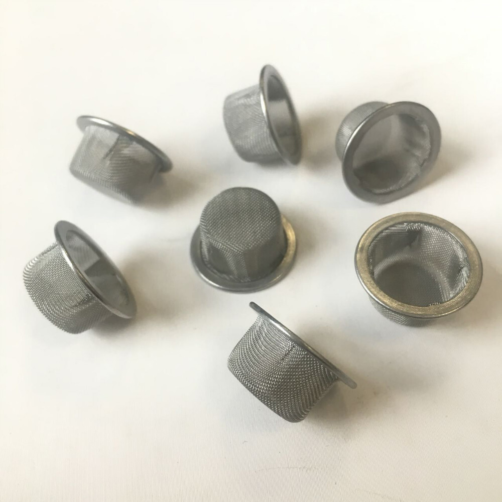 10Pcs Crystal Tobacco Smoking Pipe Metal Filter Screen Steel Mesh Concave Bowl