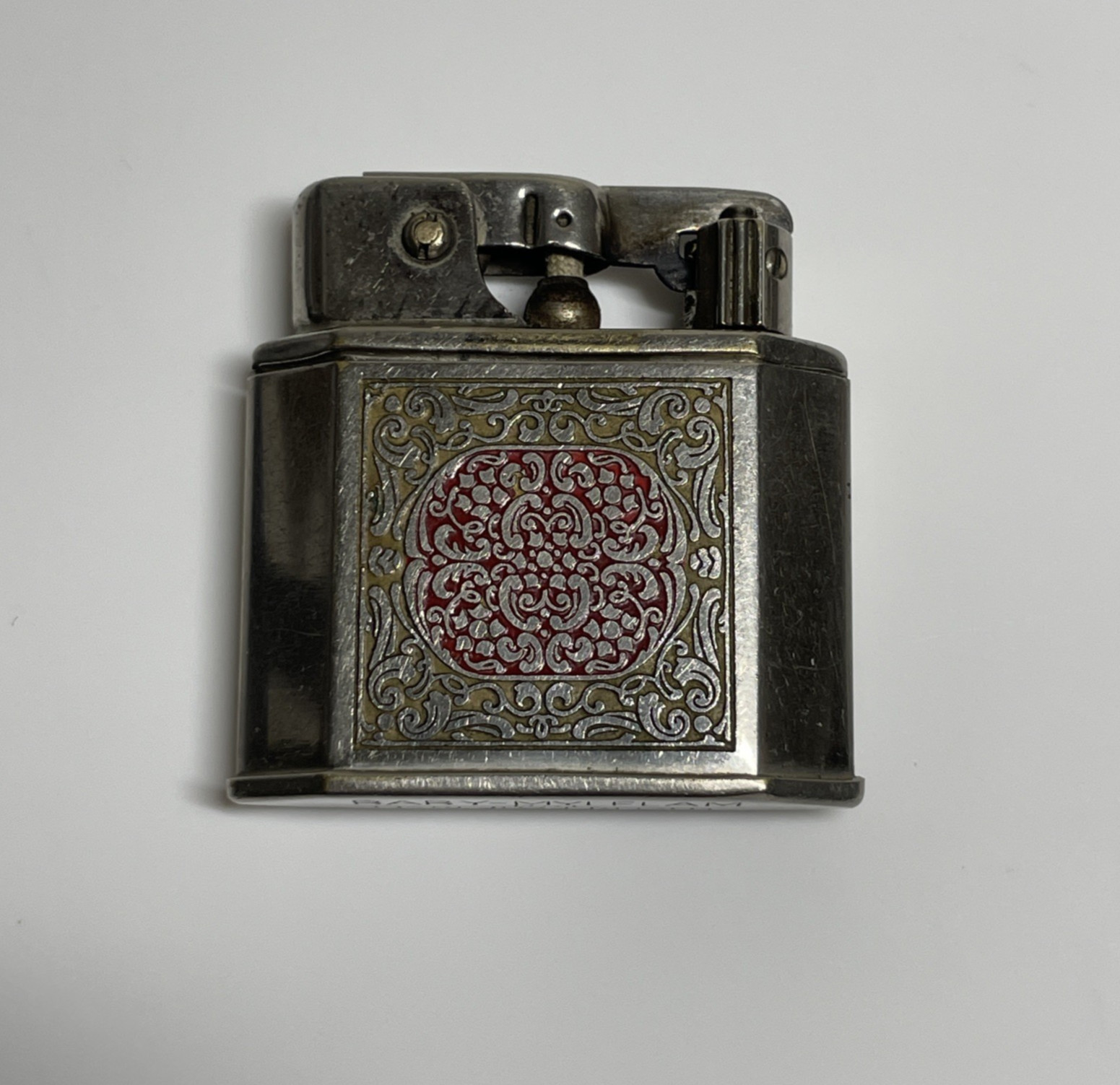 Vintage Baby Mylflam Lighter Rare Ornate Design Body Made In Germany US Zone