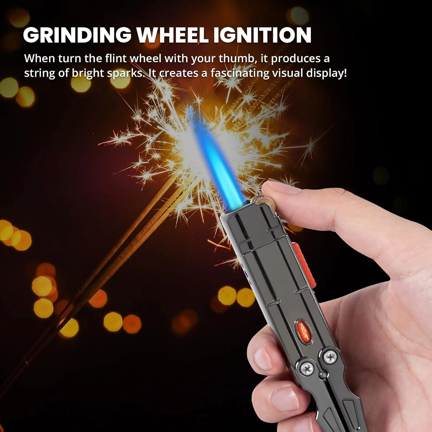 Cool Torch Lighter, Butane Refillable Fancy Lighter – Windproof Jet Flame Lighte