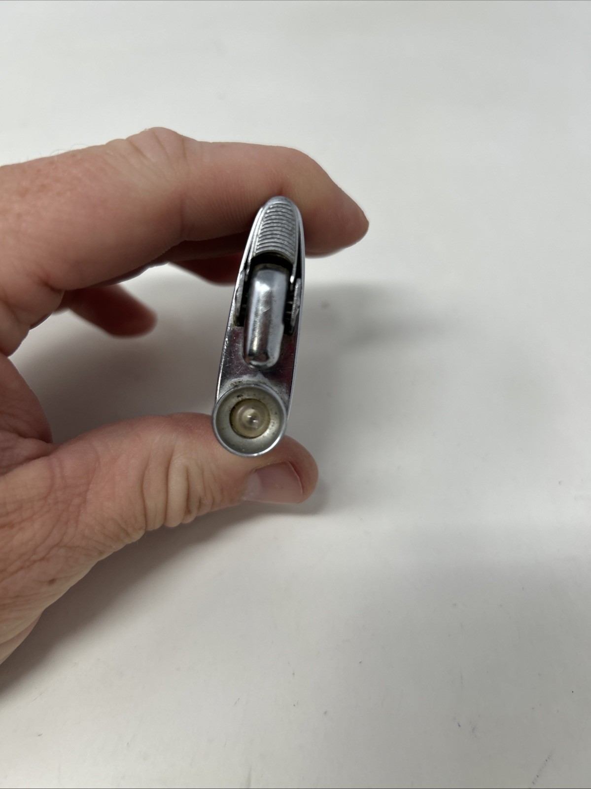 Rare Combo Silver Tone Combo Flashlight & Lighter By Dura-Lux