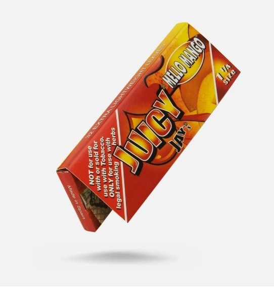 Juicy Jays 1 1/4 Rolling Papers – Mello Mango, 24 Packs, Full Box