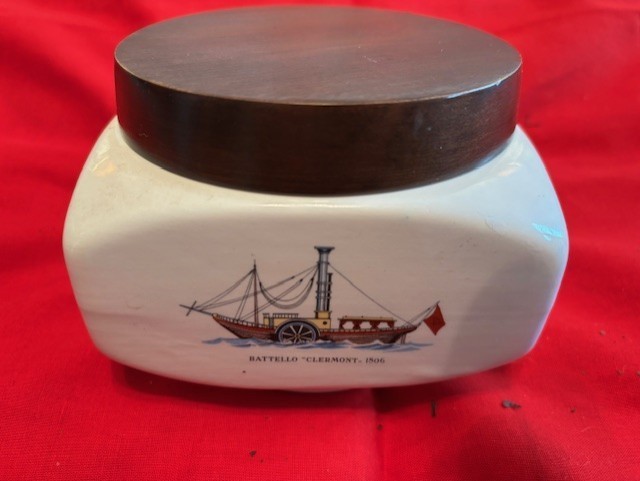 Whitecross Tobacco jar with lid, cigar pipe italy