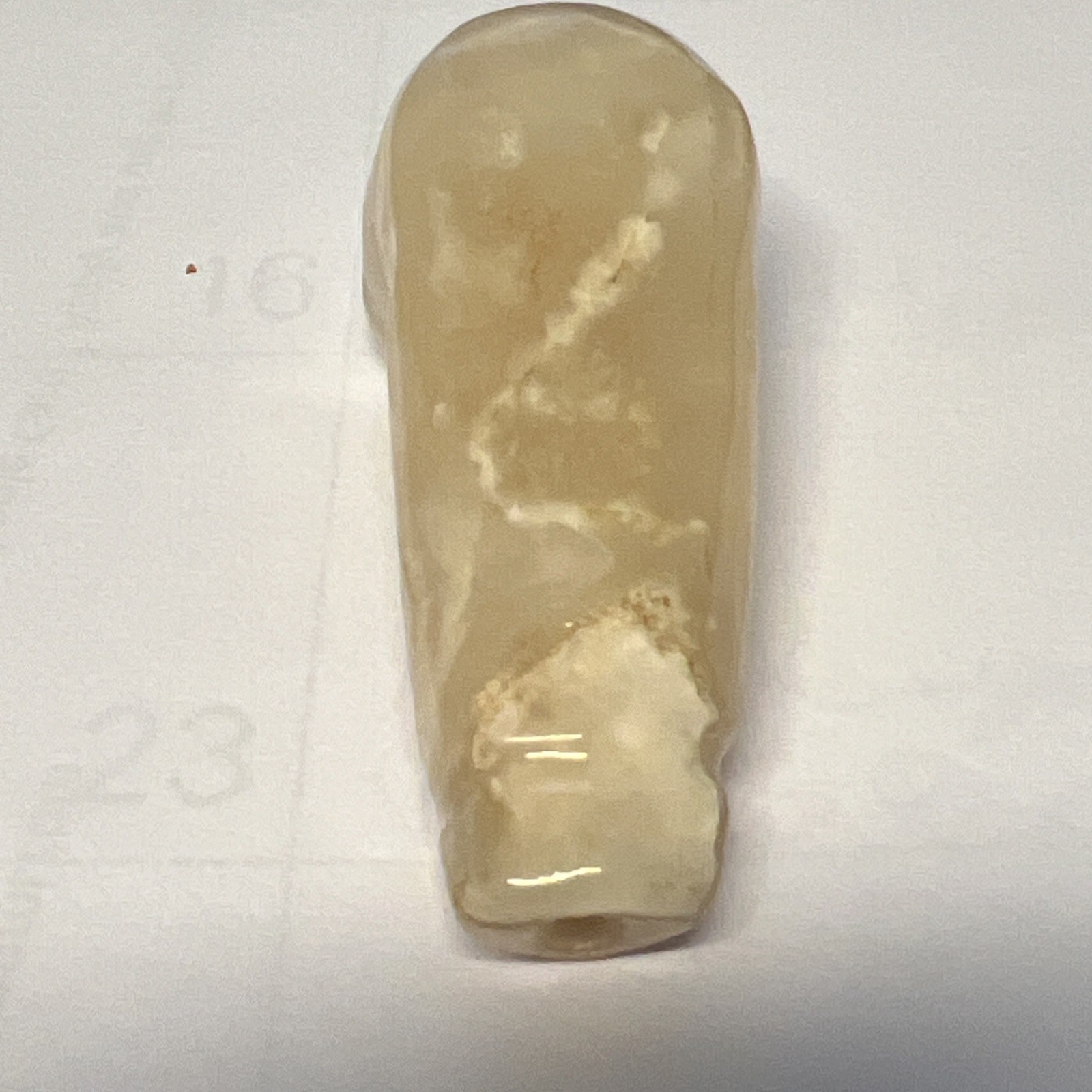 ONYX SMOKING PIPE Hand Carved Made In Mexico beige 3” NEW