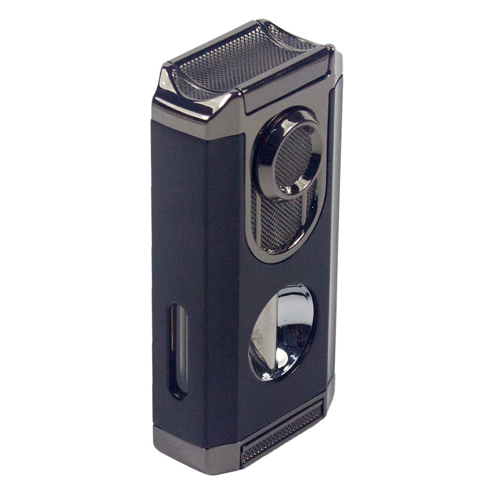 Triple Flame Cigar Torch Lighter with Cigar Punch Cutter Father gift