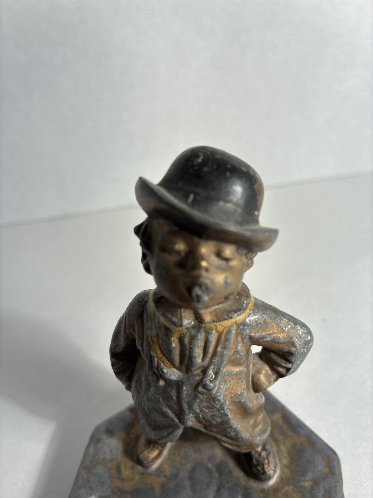 Vintage 1930s Boy with Cigar Bobblehead Ashtray Cigar Snuffer