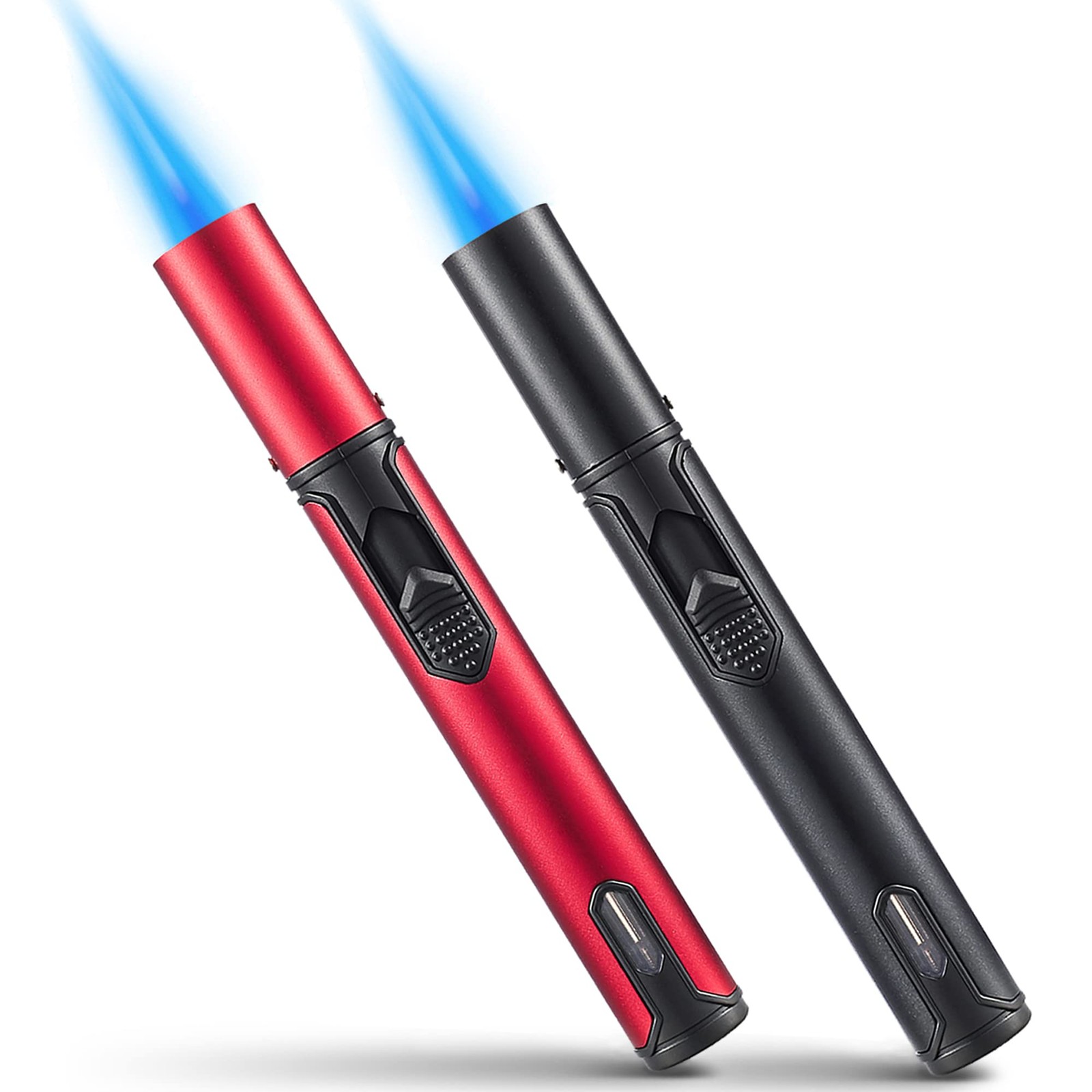 Urgrette 2 Pack Butane Torch Lighter, 6inch Refillable Pen Lighter Adjustable…