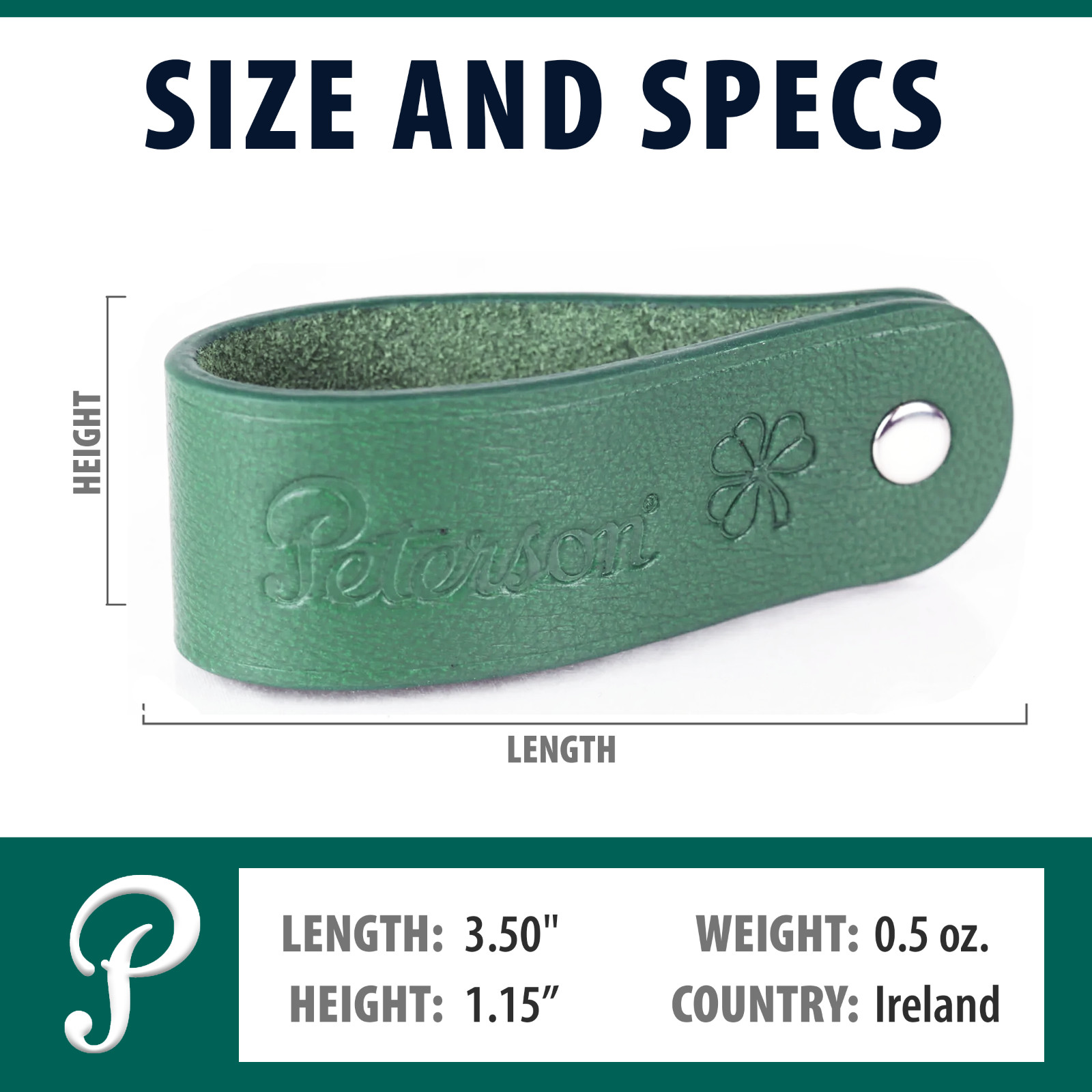 Peterson Pipes Genuine Leather Minimalist Pipe Stand – Shamrock Green