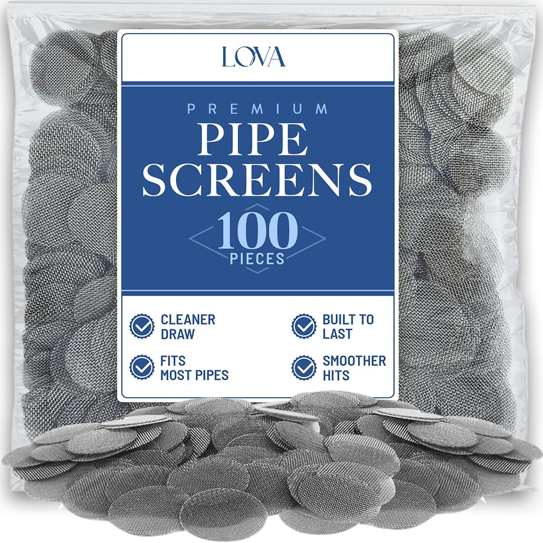 Lova Pipe Screens 100 Pack, 3/4 Inch 0.75″ 304 Stainless Steel Mesh Pipe Filt…