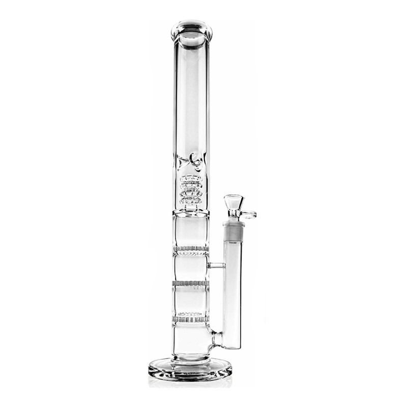 RORA 16.5″ Glass Bong Hookahs Honeycomb Percolator Water Pipe Bowl for Smoking