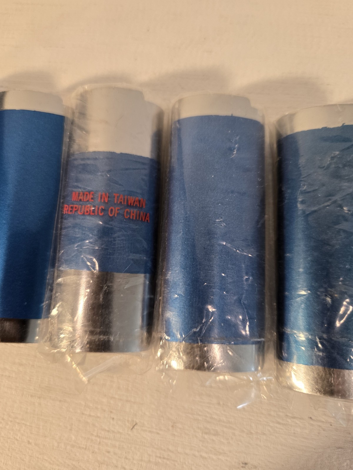 8 Pc Silver / Blue & Red Color Blank Metal Lighter Covers fits Full Size bic
