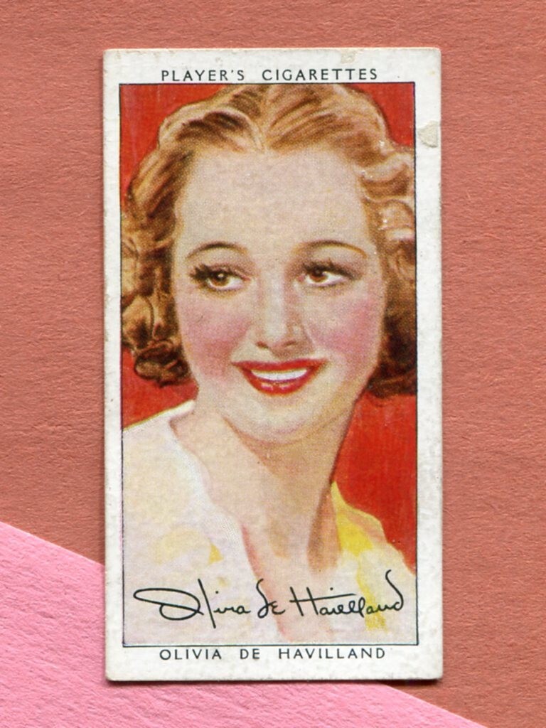 1938 JOHN PLAYER FILM STARS 3RD SERIES TOBACCO CARD #11 OLIVIA DE HAVILLAND