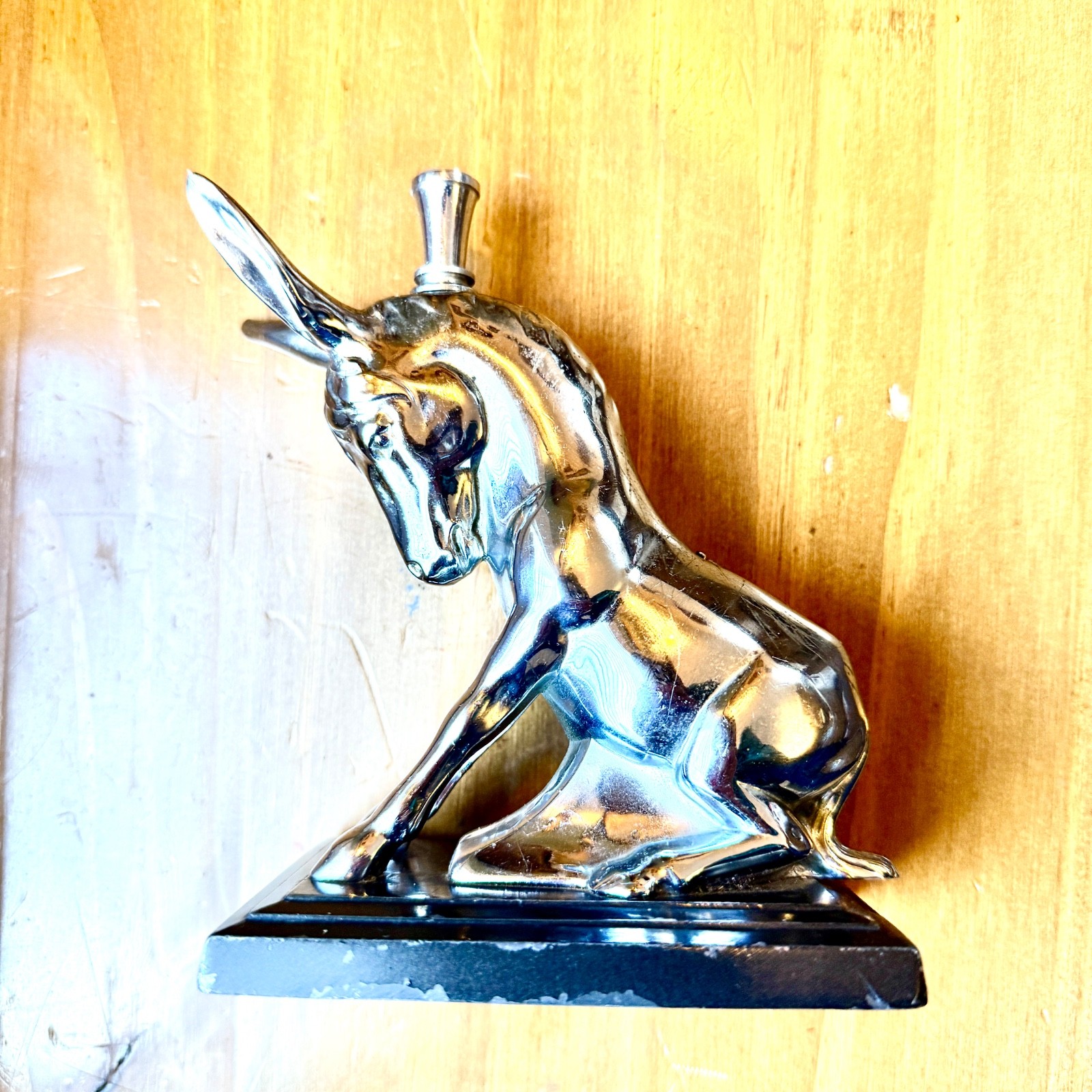 VTG Ronson AMW Art Metal Works Striker Mule Donkey Table Lighter ~1935