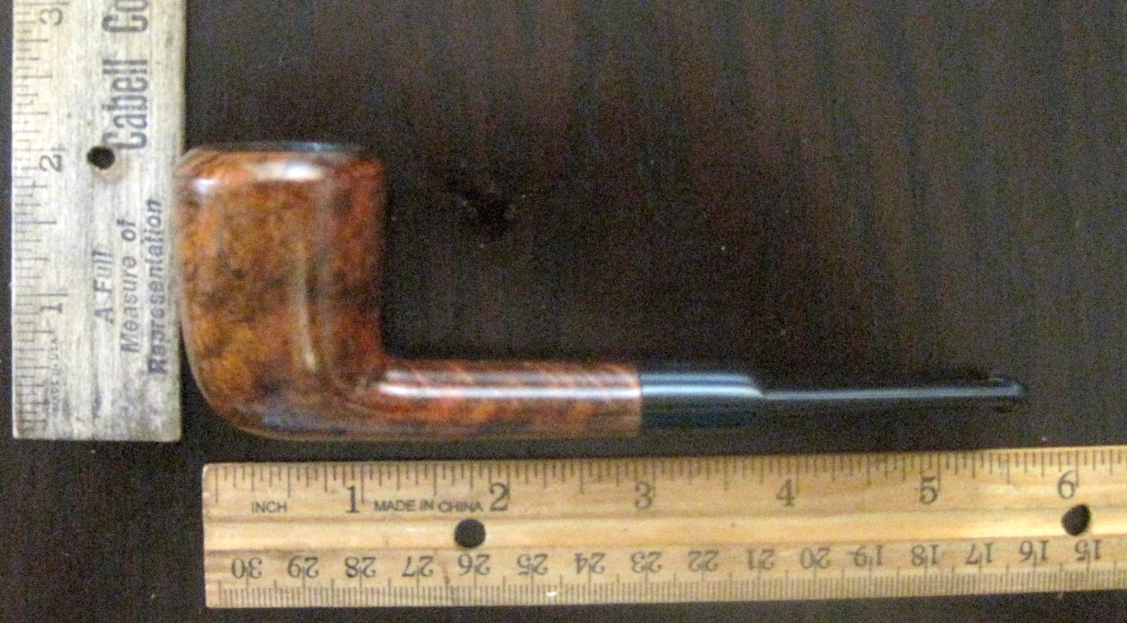 Seville Twin Bore Imported Briar Italy Smooth Dublin Saddle Stem Estate 5.3/4″ L
