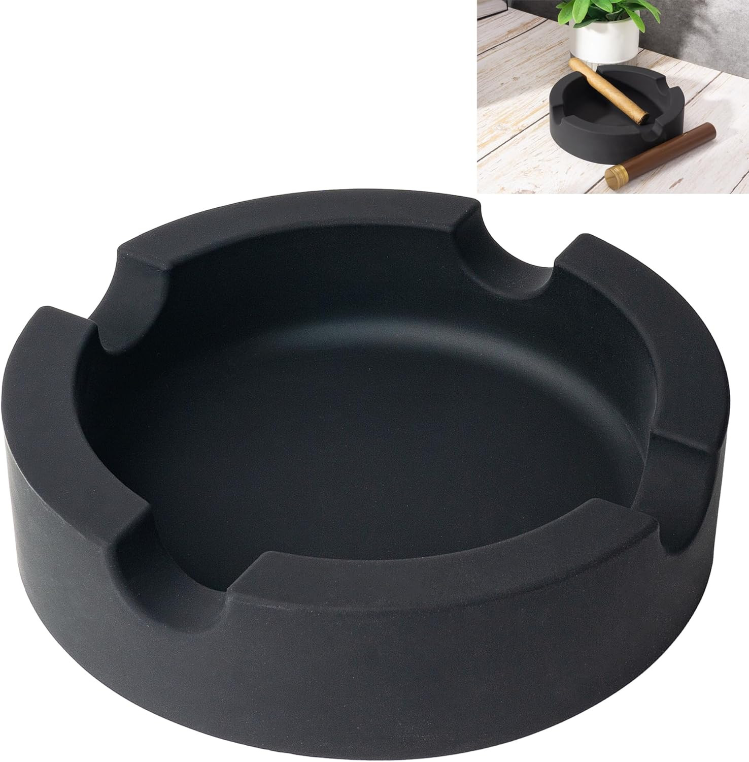Outdoor Cigar Ashtrays Unbreakable Large round Ring Gauge Silicone Ashtrays for