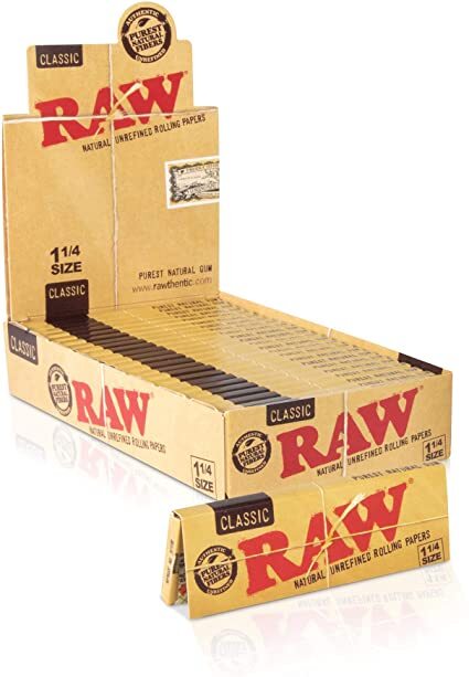 🍃😎🍃 24 X 1 1/4 RAW CLASSIC NATURAL UNREFINED ROLLING PAPERS🍃😎🍃