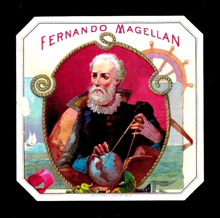 Fernando Magellan – 100+ Years Old – Sample EX RARE Cigar Box Label