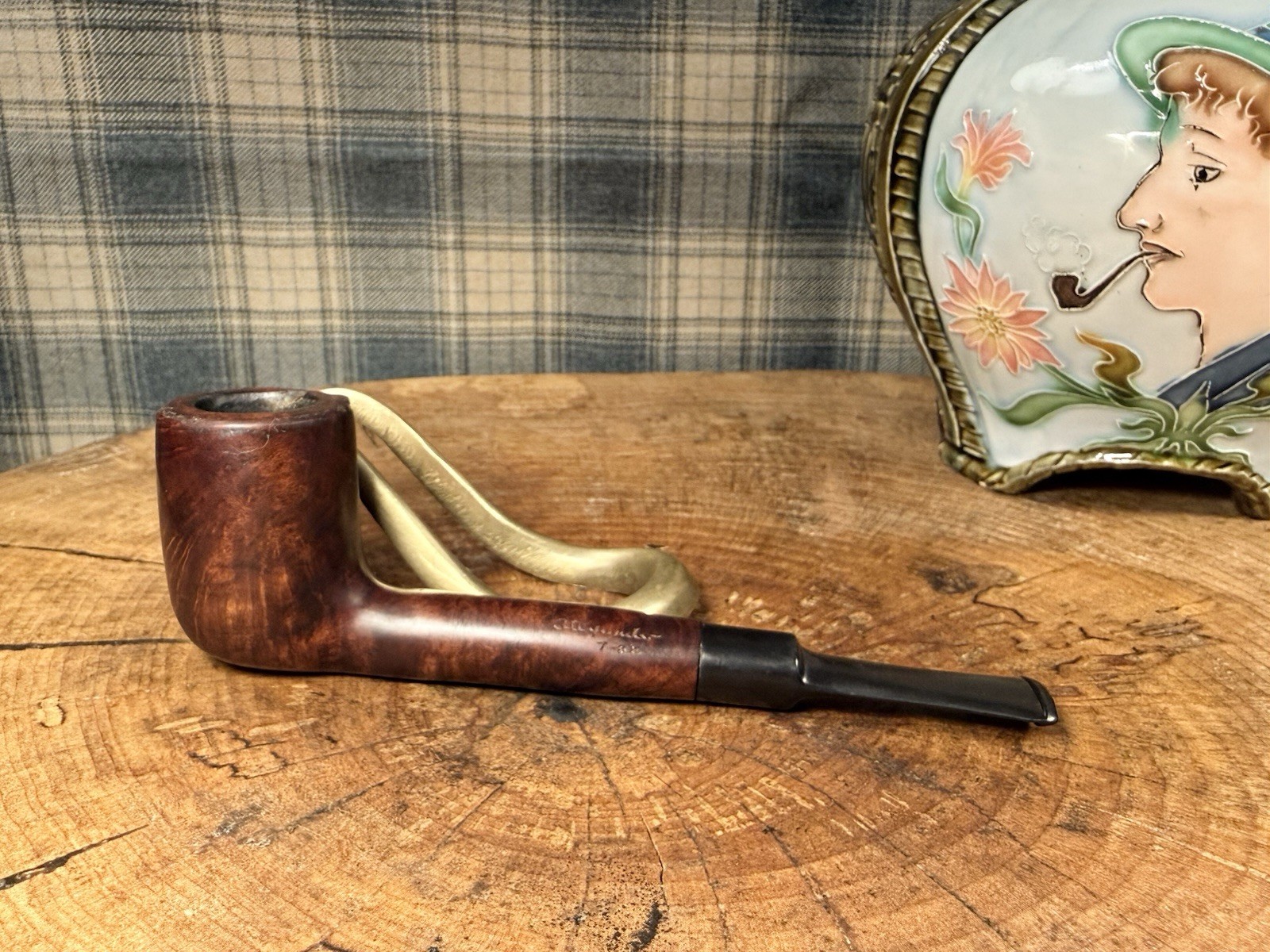 Handcarved Alexander Guy Dated 7-88 Briar Estate Tobacco Pipe