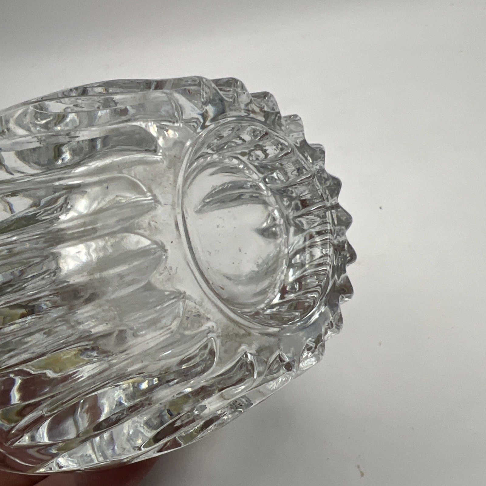 Vintage Princess House Crystal Table Lighter Japan Silver Stainless