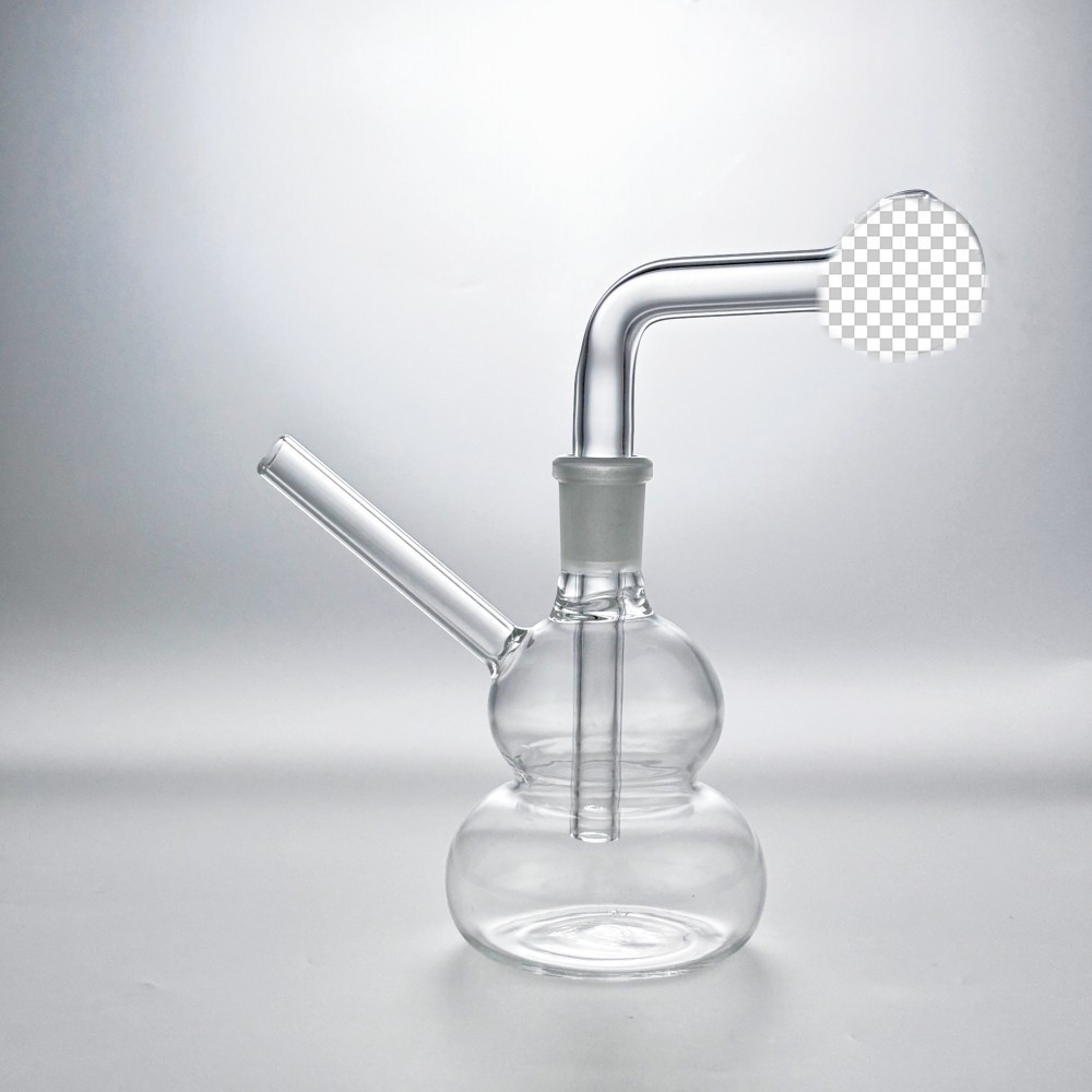 Portable 4″ Glass Bong Gourd Smoking Water Pipe Hookah Bubbler W/Tool Box SET