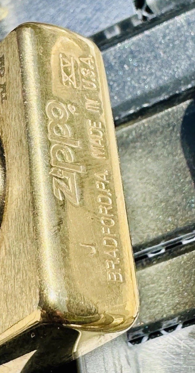 Vintage 1999 Zippo Chevrolet Raised Emblem Lighter Brushed Brass J XV New Boxed