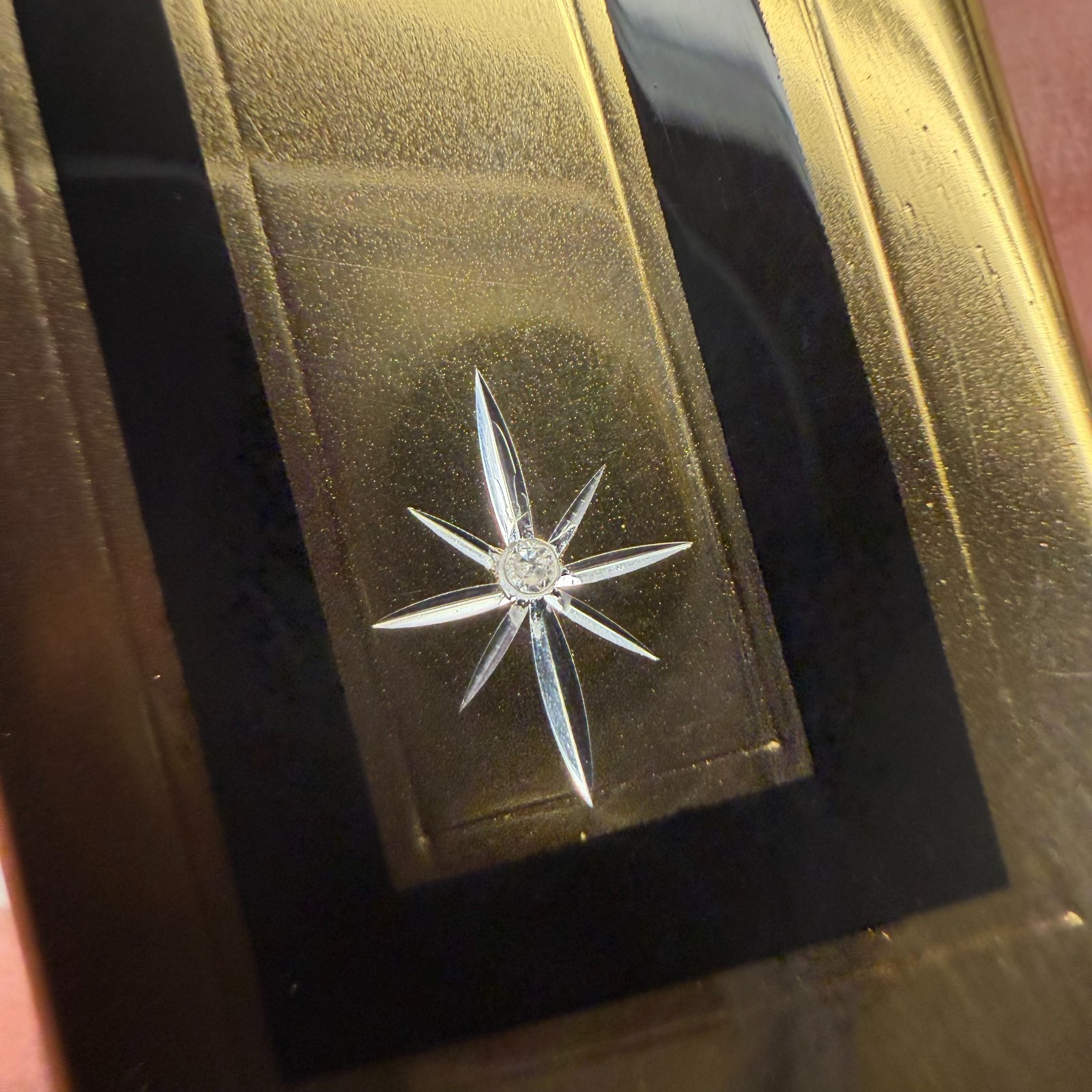 Vtg COLIBRI Electro Quartz Lighter Gold Black Tone in Original Box – UNTESTED