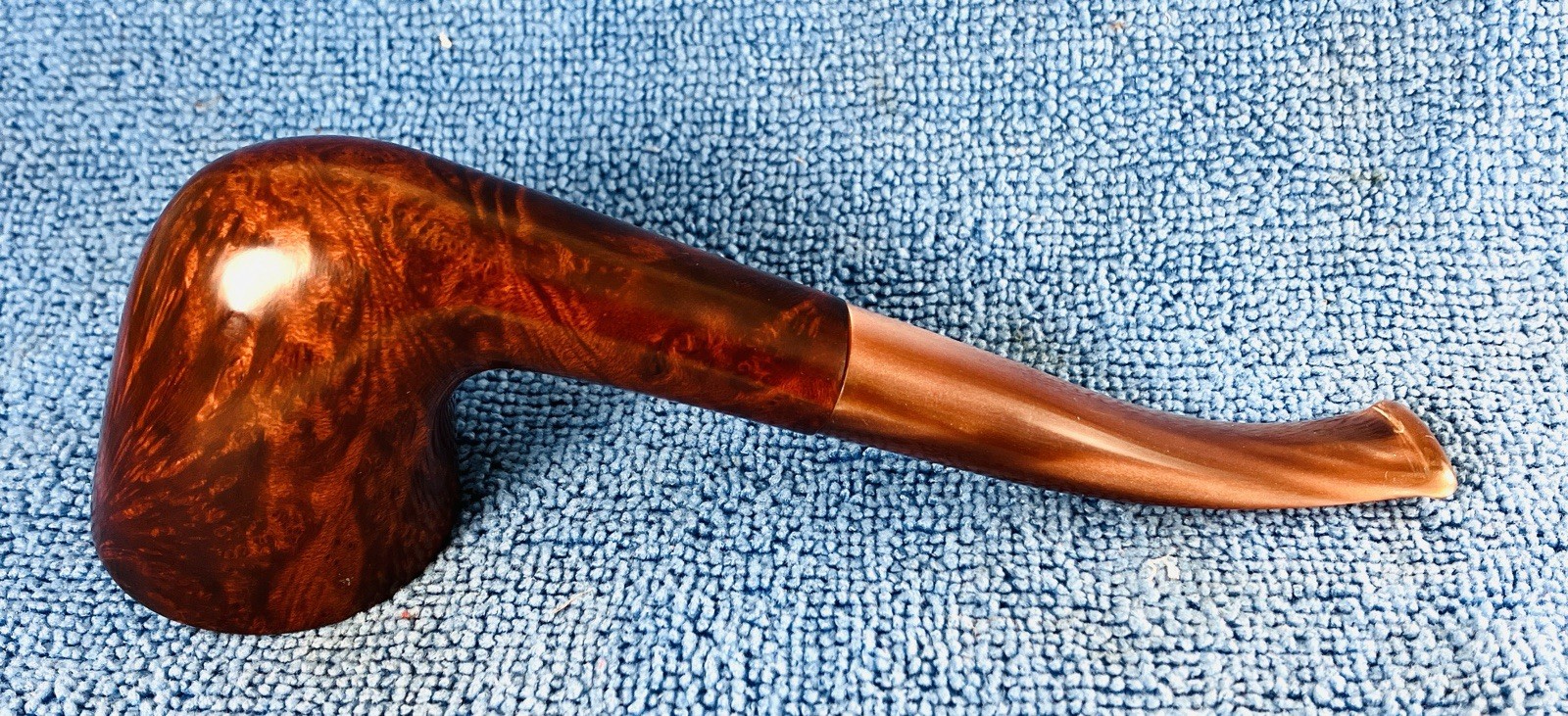 Carl Harris Silver Grade Dark Brown 1/4 Bent Dublin BrownSwirl Acrylic Stem