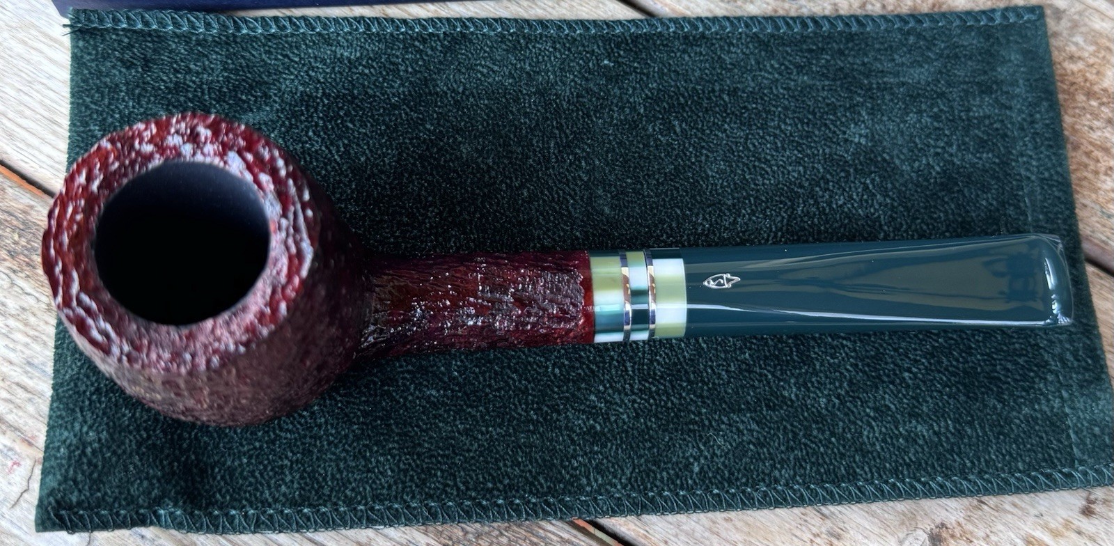 Savinelli Foresta Rusticated Brown Billiard (111 KS) 6mm Filter Pipe – New