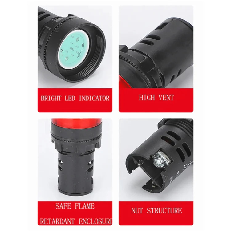 AD16-22D / S 22mm LED Signal Indicator Light Lamp, 220V