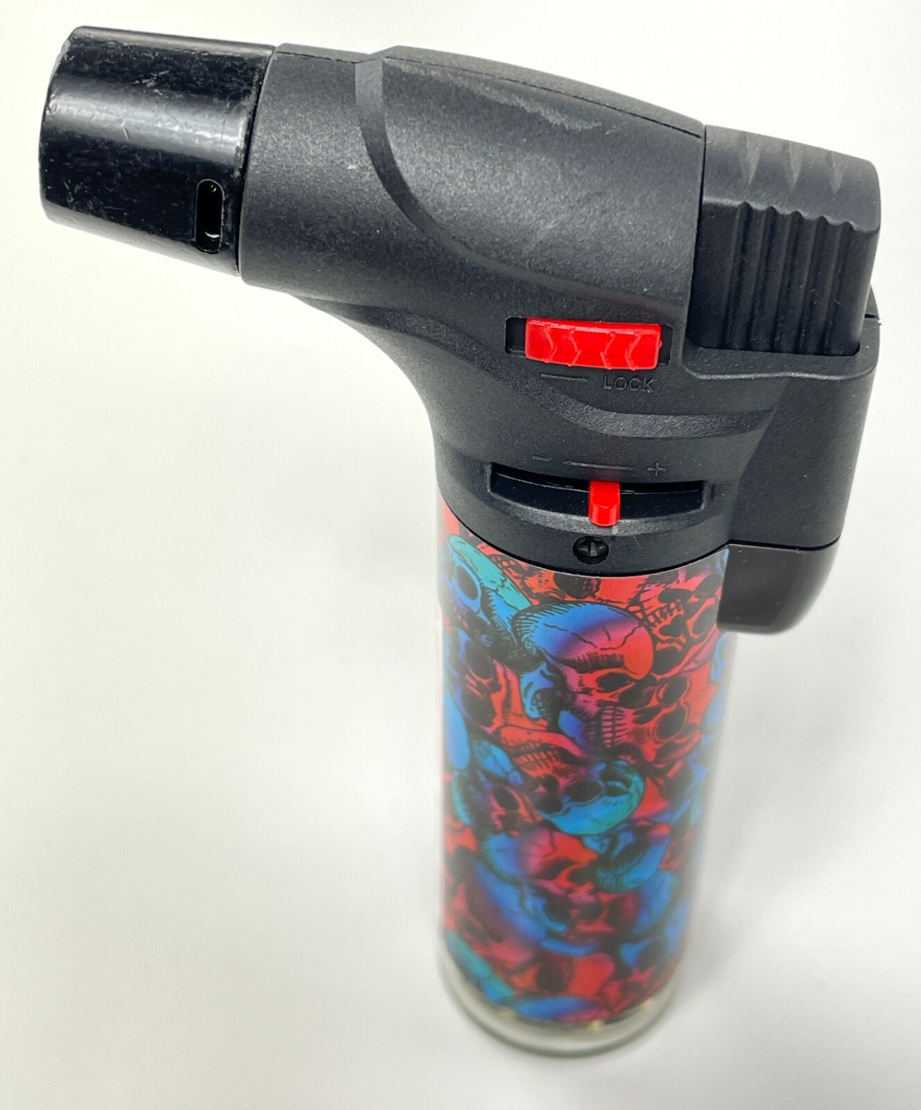 4 Pack Jumbo 4″ Single Jet Flame Torch Gun Lighter Refillable Lockable Skull