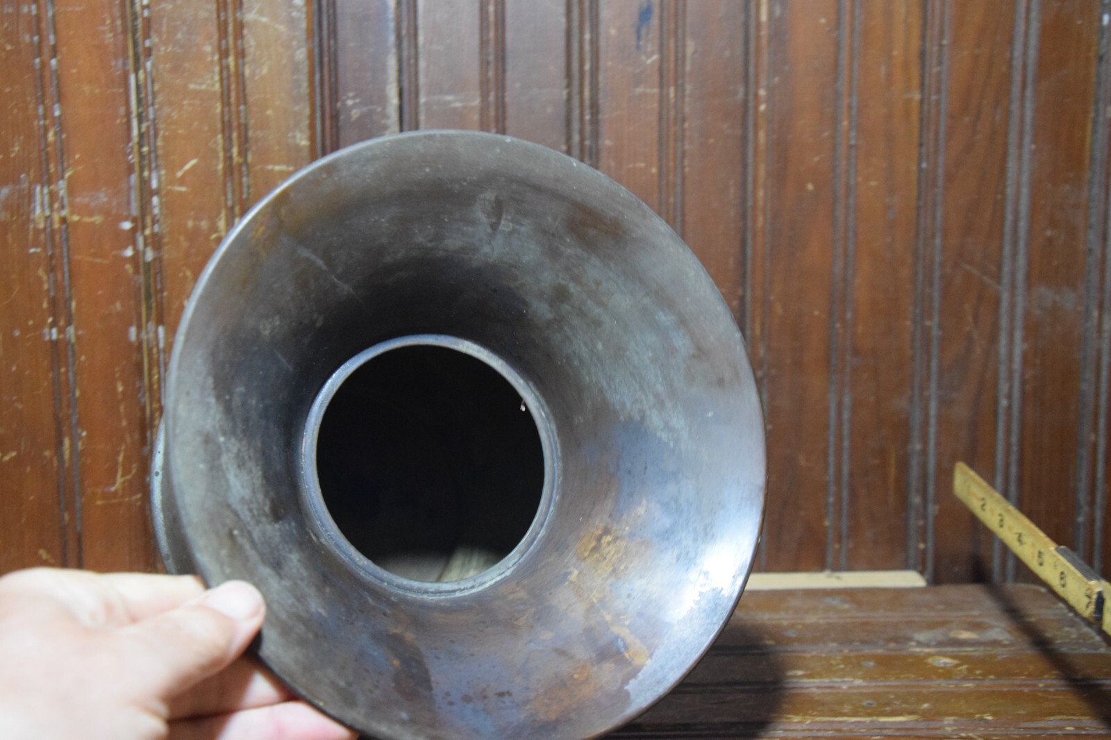 BRASS METAL SPITOON RAILROAD 1930s VINTAGE BAR WESTERN SALOON CHEWING TOBACCO