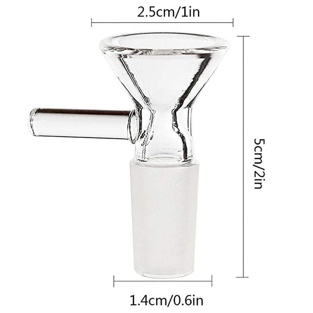 5pc 14MM Male Glass Bowl For Water Pipe Hookah Bong Replacement Head US Shipping