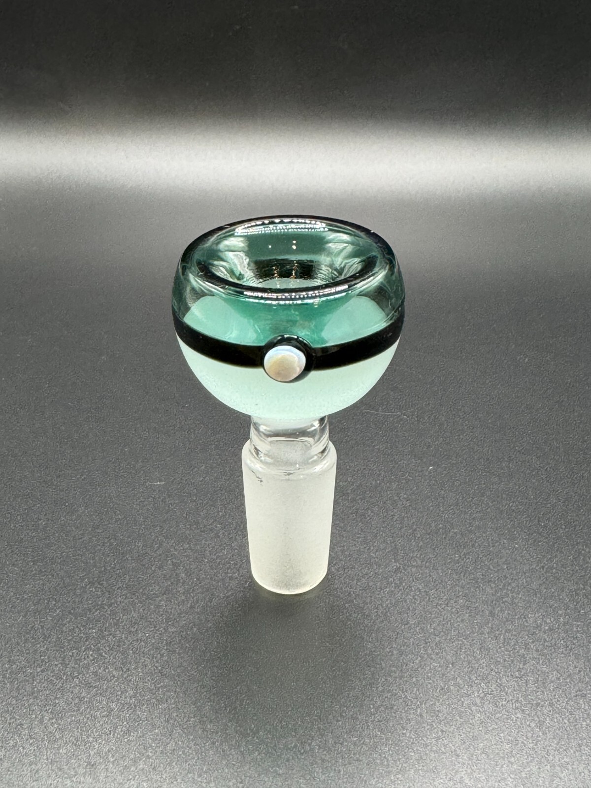 14mm Teal Pokémon Pokeball Male Glass Bowl Piece Slide Replacement