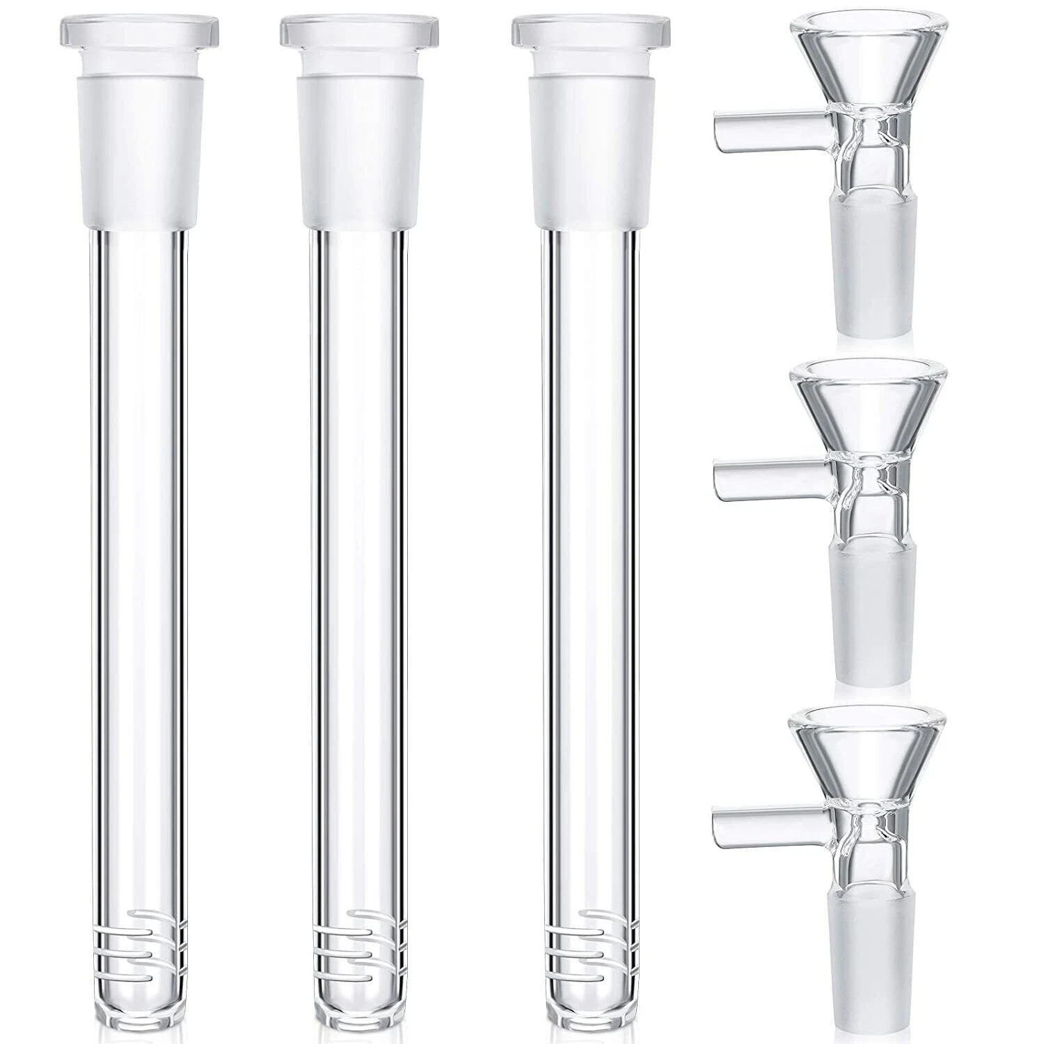 3Pack 5.5″ (insert 5.3”) Downstem +14mm Male Round Bowl