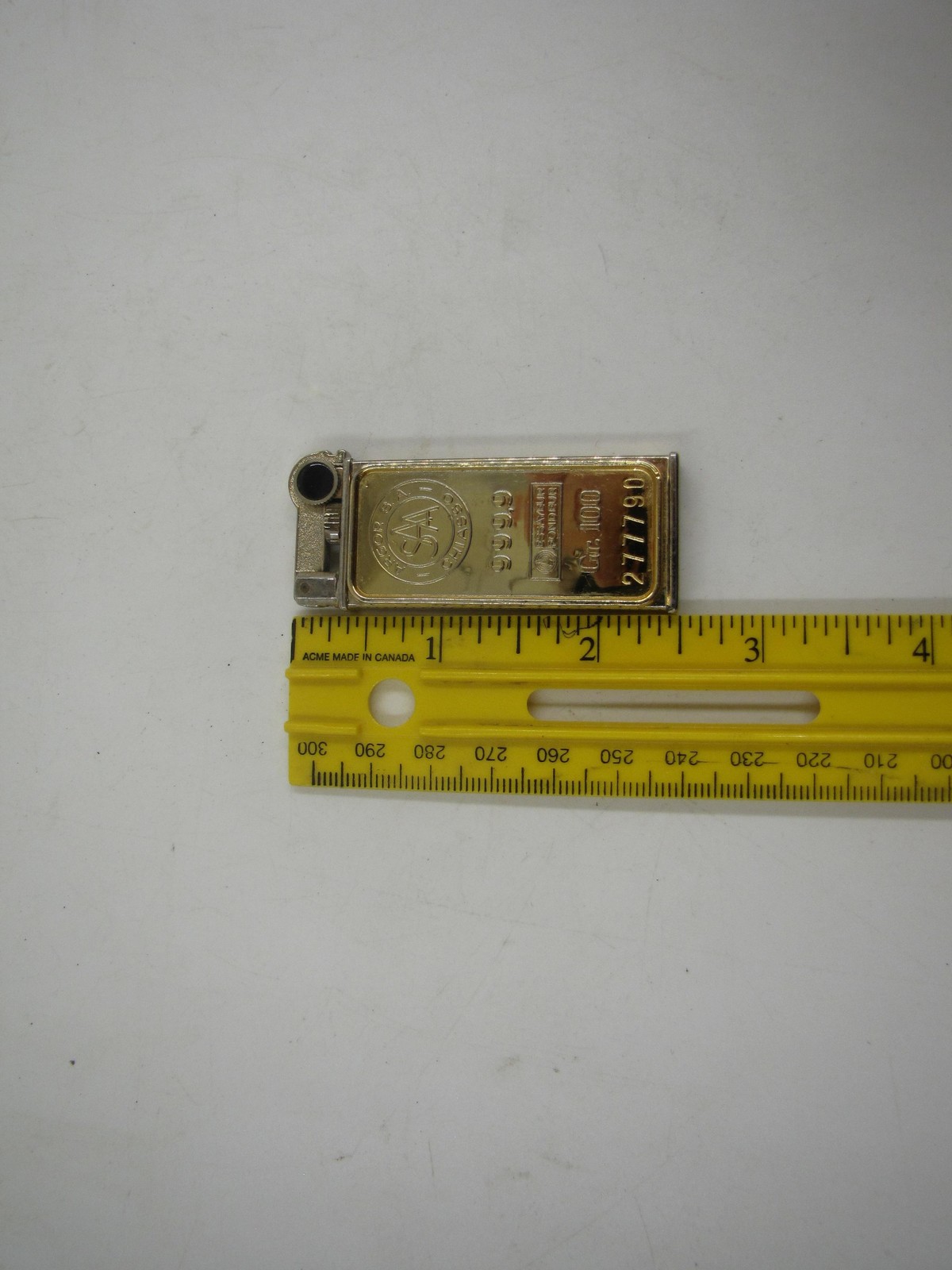 Vintage Flamex Argor Chiasso Gold Bar 100g Novelty Cigarette Lighter Japan