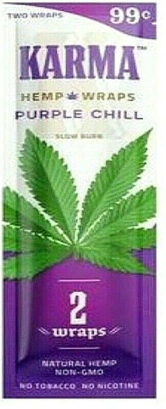 Zig-Zag WRAPS Karma Purple Chill Slow Burn 2 PER PACK *Discounts* USA SHIPPED!*