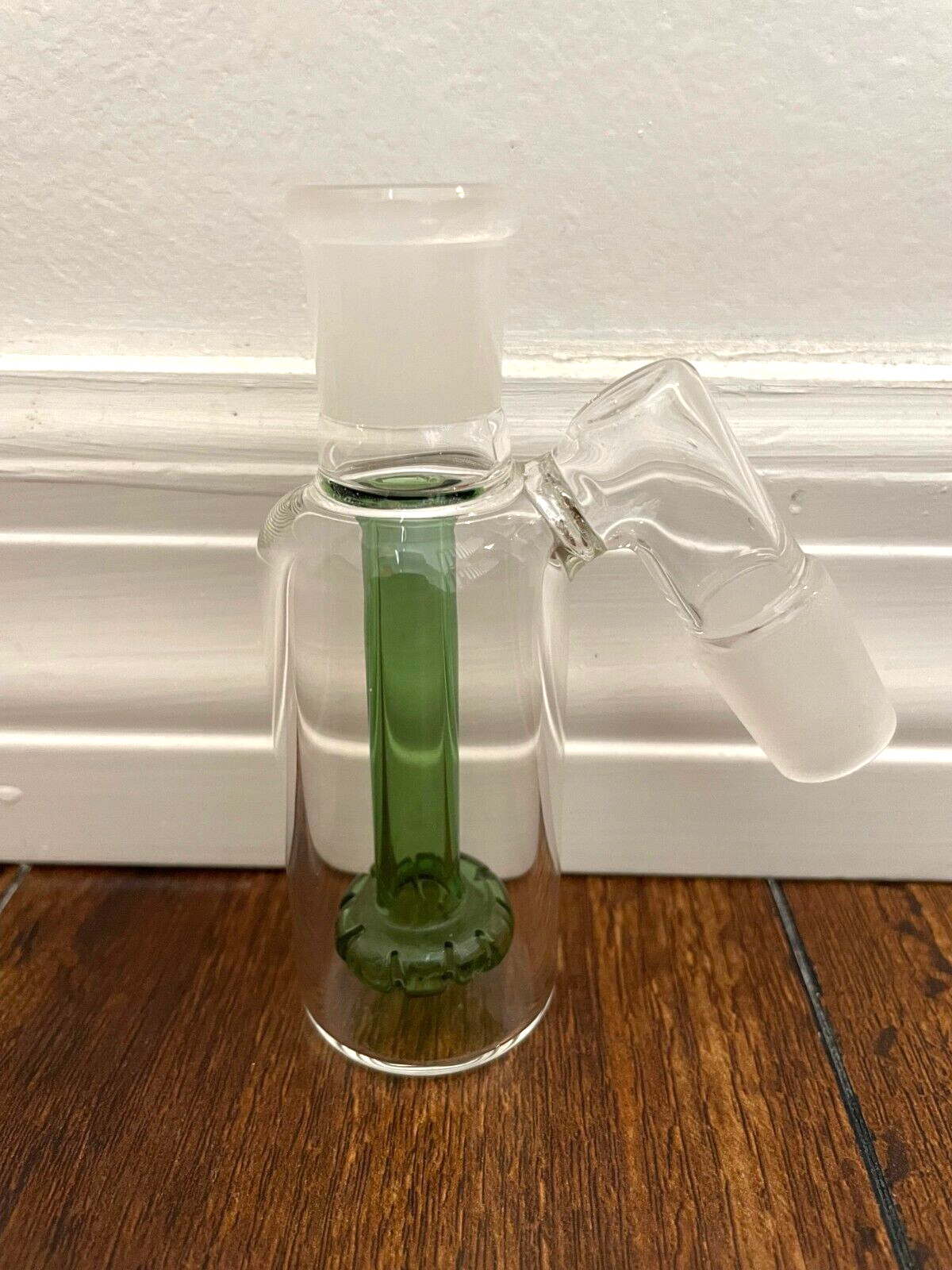 18MM PREMIUM GREEN GLASS WATER PIPE ASH CATCHER SHOWER HEAD PERC 45DEGREE