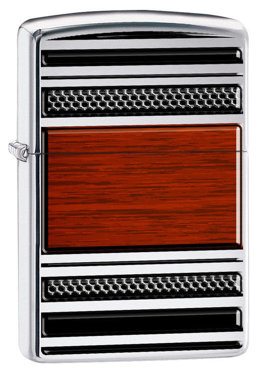 Zippo Steel and Wood Lighter With Pipe Lighter Insert, 28676, New In Box