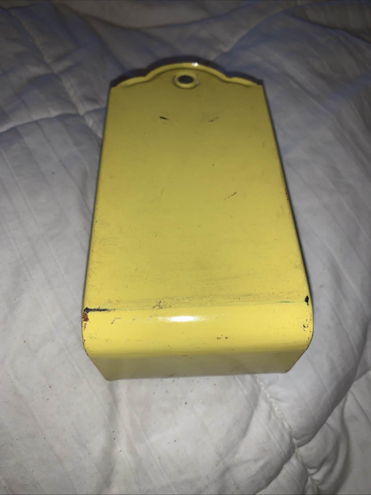VTG Tin Match Safe Box Holder Fireplace Kitchen Decor Daisy FLOWER