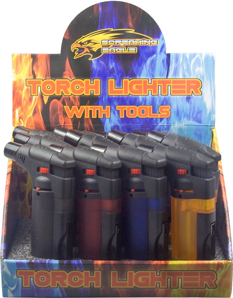 4 Pack Jumbo 4″ Jet Flame Torch Gun Lighter Refillable Adjustable W/Tools